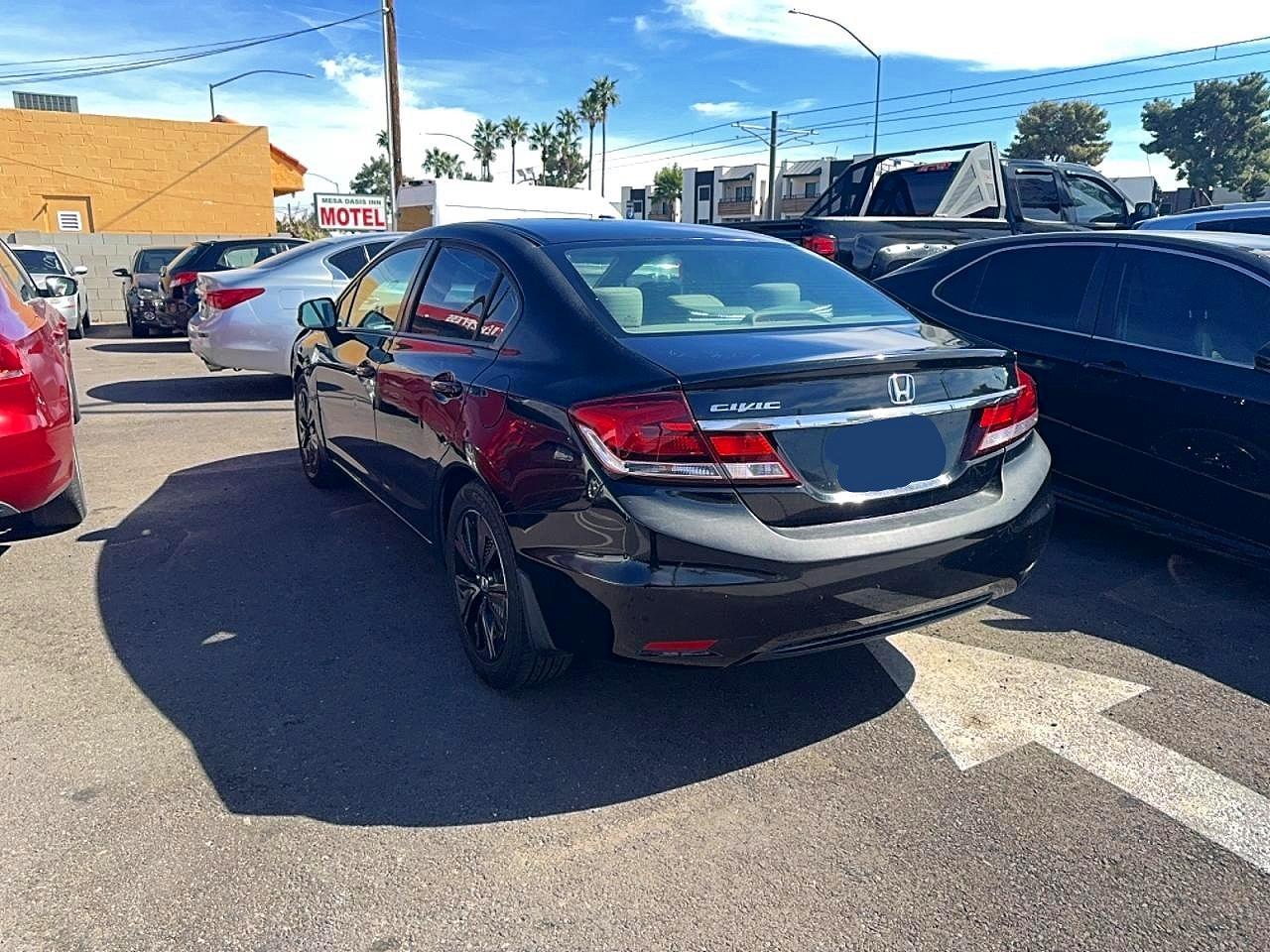 2013 Hond Civic Lx Black - Фото 3